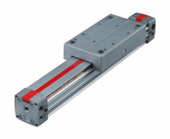 Lintra Plus milsiz silindir, makaralı kılavuz, 63 mm çap, 700 mm strok