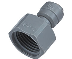 Pneufit D asetal geçmeli bağlantı parçası, dişi adaptör, düz, G3/4, 3/8