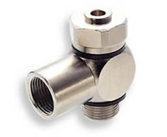 16 series flow regulator (out), banjo, elbow, G3/8, G3/8