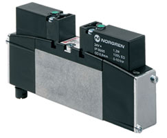 VS18 serisi geçmeli solenoid valf, 5/3, COE, solenoid pilot / solenoid pilot