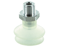 Tek körüklü vakum kabı, 20mm O/D, G1/8, silikon