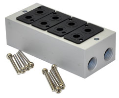 3 yollu vanalar için V50 serisi manifold, 4 istasyon, G1/4