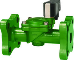 Dolaylı solenoidle çalıştırılan flanş valfi, 25 mm flanş, 2/2, NC, solenoid pilot / solenoid pilot, solenoidsiz