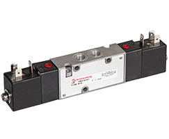 V60 serisi hat içi solenoid valf, G1/8, 2 x 3/2, NC/NC, solenoid pilot / yay ve havalı yay geri dönüşlü