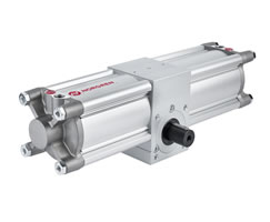 Kremayer ve pinyonlu çift etkili aktüatör, sabit açılı, 43,8 Nm tork, 180° dönüş