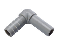 Pneufit D asetal geçmeli bağlantı parçası, gövde, dirsek, 3/8
