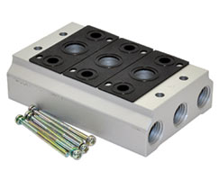 5 yollu vana, 6 istasyon, G1/4 için V51 serisi manifold