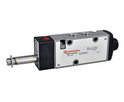 V61 serisi hat içi solenoid valf, G1/4, 5/2, solenoid pilot / havalı yay dönüşlü