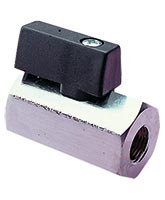 Mini küresel vana, küçültülmüş çaplı, dişi/dişi, G1/8