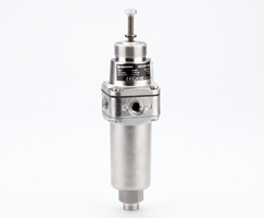 B38 Serisi paslanmaz çelik filtre/regülatör, 1/2 NPT, 5 µm, 0,3-9 bar, otomatik tahliye, göstergesiz