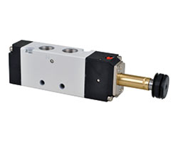 V50 serisi hat içi solenoid valf, G1/8, 5/2, solenoid pilot / havalı yay geri dönüşlü