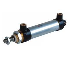 Roundline çift etkili silindir, 16 mm çap, 75 mm strok