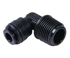 Pneufit D asetal geçmeli bağlantı parçası, adaptör, dirsek, R3/8, 10mm