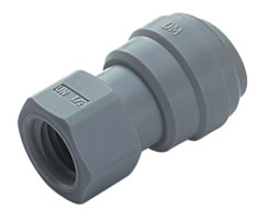 Pneufit D asetal geçmeli bağlantı parçası, dişi adaptör, düz, 7/16-24 UNF, 5/16