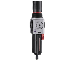Excelon Plus filtre/regülatör, G3/8, 5 µm, 0,3-4 bar, otomatik tahliye, göstergesiz