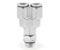 Pneufit 10 geçmeli bağlantı parçası, döner adaptör, Y, G1/4, 6mm