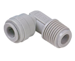 Pneufit D asetal geçmeli bağlantı parçası, adaptör, dirsek, 3/8 NPT, 1/2