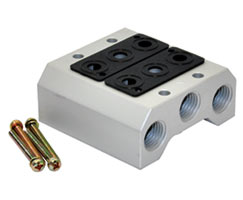 5 yollu vanalar için V50 serisi manifold, 2 istasyon, G1/4