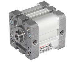 ISO kompakt çift etkili silindir, iç dişli, özel sıyırıcı/conta, 63 mm çap, 25 mm strok