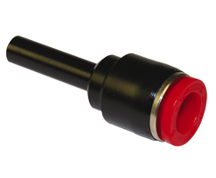 Pneufit C geçmeli bağlantı parçası, gövde redüktörlü, düz, 4 mm, 6 mm