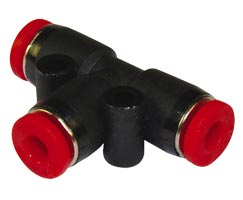 Pneufit C geçmeli bağlantı parçası, rakor, T, 16mm