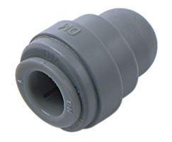Pneufit D asetal geçmeli bağlantı parçası, kapak (dişi fiş), düz, 3/8