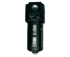 Excelon genel amaçlı filtre, 1/2 PTF, 5 µm, otomatik tahliye, korumalı