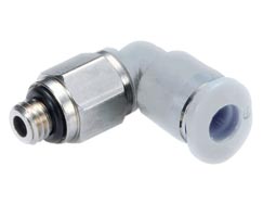 Pneufit M geçmeli bağlantı parçası, döner adaptör, dirsek, R1/8, 4mm