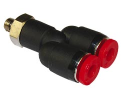 Pneufit C geçmeli bağlantı parçası, döner adaptör, Y, G3/8, 6mm