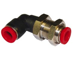 Pneufit C geçmeli bağlantı parçası, bölme bağlantısı, dirsek, 6mm