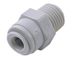 Pneufit D asetal geçmeli bağlantı parçası, adaptör, düz, 3/8 NPT, 3/8