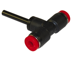 Pneufit C geçmeli bağlantı parçası, gövde, T, 6mm, 8mm