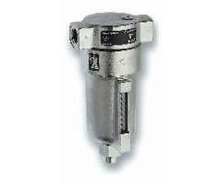 General purpose stainless steel filter, 1/2 PTF, 25µm, automatic drain