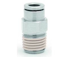 Pneufit 10 geçmeli bağlantı parçası, adaptör, düz, 1/4 NPTF, 10mm