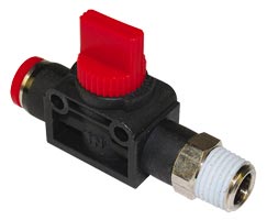 Pneufit C 3/2 shut-off valve, straight, R3/8, 8mm