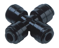 Pneufit D asetal geçmeli bağlantı parçası, rakor, çapraz, 8 mm