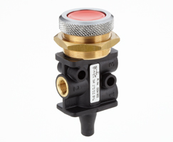 Super X manuel kumandalı valf, G1/8, 3/2, buton (örtülü) / yay