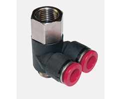 Pneufit C geçmeli bağlantı parçası, üst port branşman adaptörü, dirsek, G3/8, G3/8, 10mm