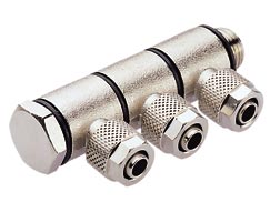 24 serisi geçmeli bağlantı, 3x banjo adaptörü, dirsek, G1/8, 4mm/2,5mm