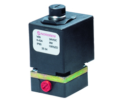 V05 serisi direkt etkili solenoid valf, flanş/arayüz, 2/2, NC, solenoid / yay dönüşlü