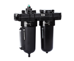 Olympian Plus ultra yüksek verimli birleştirme ve yağ buharı giderme filtresi, G3/4, 0,01 µm, otomatik tahliye, 0,003 mg/m³ maksimum kalan yağ içeriği, kapalı hazne