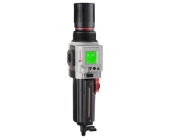 Excelon Plus filtre/regülatör, G3/4, 40μm, 0,3-4 bar, manuel boşaltma, entegre elektronik basınç sensörü
