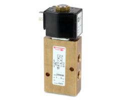 25003 serisi direkt etkili solenoid valf, 1/4 NPT, 5/2, solenoid pilot / yay geri dönüşlü