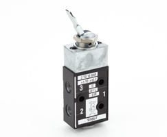 S/666 manuel olarak çalıştırılan valf, G1/8, 3/2, NC, kol / kol (panel montajı)