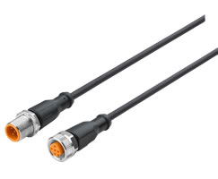 Konektör kablosu, 5 pinli M12 fiş, 5 pinli M12 soket, 2m kablo