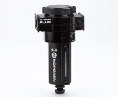 Olympian Plus genel amaçlı filtre, 1/2 PTF, 5 µm, manuel tahliye, sıvı seviye göstergeli