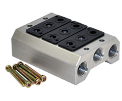 5 yollu vanalar için V50 serisi manifold, 6 istasyon, G1/4