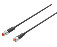 Bağlantı kablosu, 3 pinli M8 fiş, 3 pinli M8 soket, 0,6m kablo