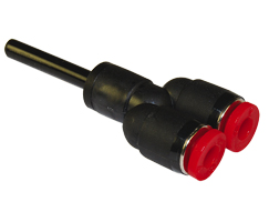 Pneufit C geçmeli bağlantı parçası, gövde, Y, 4mm, 6mm