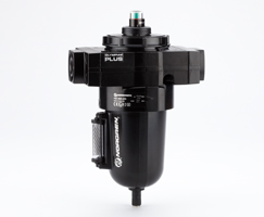 Olympian Plus birleştirici filtre, G1, 0,01 µm, otomatik tahliye, sıvı seviye göstergeli